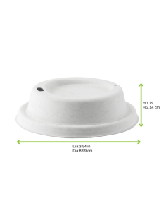 100 Pcs - Couvercle dôme brun avec bec verseur - Ø90 mm, Hauteur: 23 mm 2