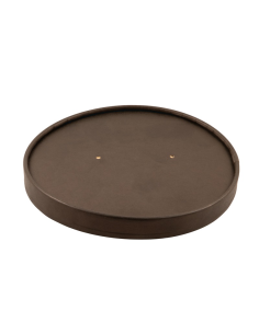 45 Pcs - Couvercle plat noir en carton kraft - Ø150 mm, Hauteur: 16 mm, perforé