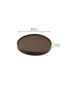 45 Pcs - Couvercle plat noir en carton kraft - Ø150 mm, Hauteur: 16 mm, perforé 2