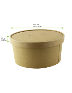 45 Pcs - Couvercle carton kraft pour chaud et froid - Diam: 18,5 cm x 1,6 cm 2