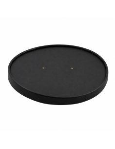 45 Pcs - Couvercle plat brun en carton kraft - Ø185 mm, Hauteur: 16 mm