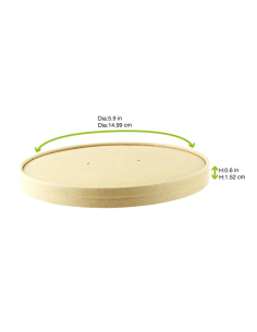 45 Pcs - Couvercle carton blanc pour chaud et froid - Diam: 18,5 cm x 1,5 cm 2