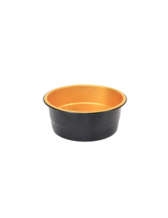50 Pcs - Pot aluminium noir/or - 450 ml, Hauteur: 50 mm