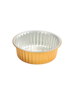50 Pcs - Pot aluminium or - 370 ml, Hauteur: 80 mm, Idéal pour horeca