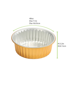 50 Pcs - Pot aluminium or - 370 ml, Hauteur: 80 mm, Idéal pour horeca 2