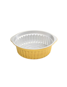 20 Pcs - Marmite aluminium argent/or - 100 ml, Hauteur: 75 mm