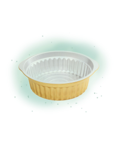 20 Pcs - Marmite en aluminium argent/or - 3500 ml, H: 85 mm 2