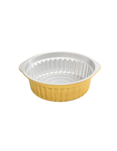 20 Pcs - Marmite en aluminium argent/or - 3500 ml, H: 85 mm