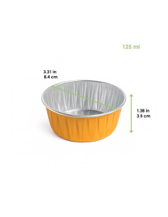 50 Pcs - Opseal Pot aluminium couleur or H35mm 125ml 2