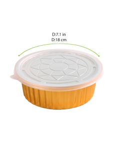 50 Pcs - Couvercle translucide PP pour pot 210LU1801370 2