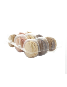 25 Pcs - Insert plastique PET transparent pour 9 macarons - 11 x 16 x 2 cm, fermeture clipsable 2