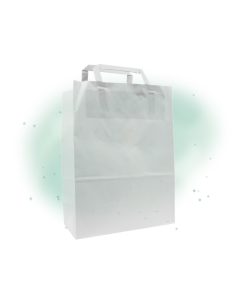 250 Pcs - Sac cabas papier blanc - 20 x 10 x 28 cm 2
