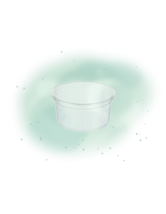 500 Pcs - Pot plastique PP rond "Deli" - 230 ml, translucide, léger et pratique 2
