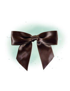 100 Pcs - Noeud satin marron - 8,6 cm, Idéal pour décoration et emballage 2