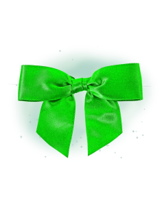 100 Pcs - Noeud satin vert - 8,6 cm, idéal pour décorations élégantes 2