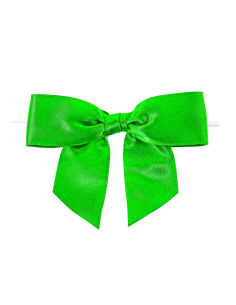 100 Pcs - Noeud satin vert - 8,6 cm, idéal pour décorations élégantes