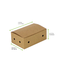 50 Pcs - Boîte Kraft 6 Nuggets 114x73mm H45mm 2