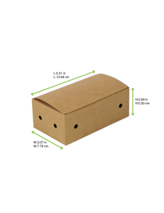 50 Pcs - Boîte Kraft 9 Nuggets 140x78mm H53mm 2