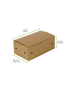 50 Pcs - Boîte Kraft XL pour Nuggets  180x105mm H70mm 2