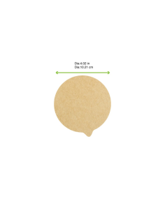 1000 Pcs - Opercover Kraft - Diamètre: 102 mm, Résistant, Pratique pour HORECA 2