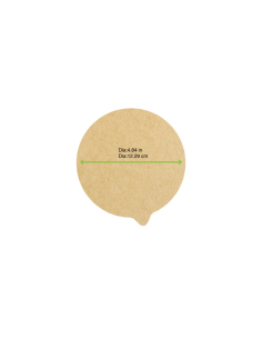 1000 Pcs - Opercovers Kraft - Diam: 123 mm, Parfait pour les emballages horeca 2