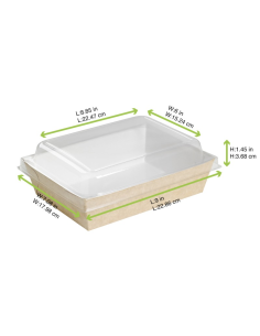 20 Pcs - Couvercle dôme PET transparent - 22,5 x 18 cm, Hauteur: 3,7 cm 2