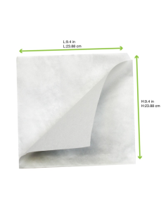 1000 Pcs - Sac papier blanc ingraissable - 24 cm x 24 cm, ouvert sur 2 côtés 2
