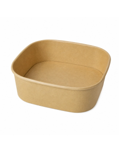 50 Pcs - Saladier KraftCarré Multi Usage 170x170mm H66mm 1200ml