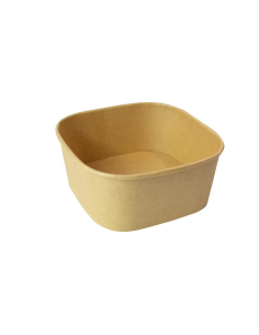 50 Pcs - Saladier KraftCarré Multi Usage 170x170mm H75mm 1400ml