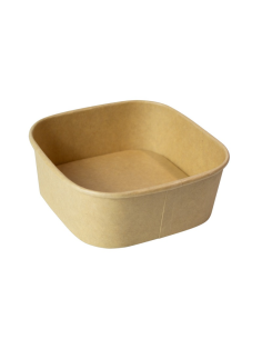 50 Pcs - Saladier KraftCarré Multi Usage 130x130mm H50mm 500ml