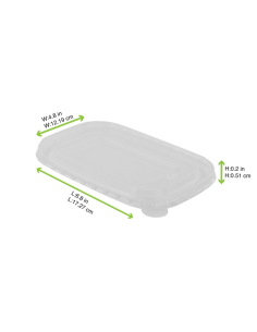 25 Pcs - Couvercle rectangulaire PP - 17 cm x 12 cm x 2 cm 2