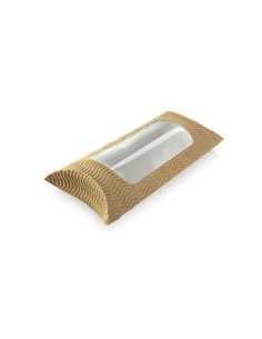 25 Pcs - Étui carton ondulé pour sandwich chaud - 18,3 x 11,4 x 4,4 cm, fenêtre rectangulaire