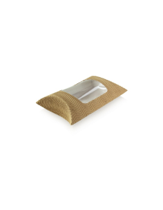 25 Pcs - Etui carton ondulé sandwich chaud - 14,5 x 15 cm, Hauteur: 5,5 cm