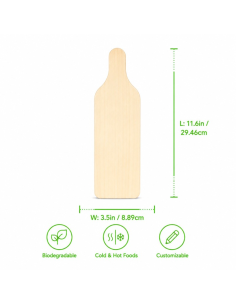 25 Pcs - Les planches apero bois 295x90mm H2,2mm 2
