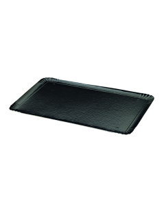 25 Pcs - Plateau carton double face or/noir - 28 x 42 cm, idéal pour service élégant