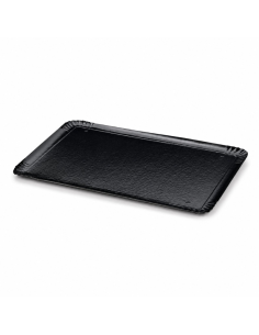 25 Pcs - Plateau carton double face or/noir - 32 x 42 cm, idéal horeca
