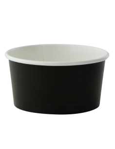 50 Pcs - Pot carton noir chaud et froid 200 ml Diam: 9 cm 9 x 7,4 x 4,8 cm