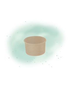50 Pcs - Pot carton fibre de bambou - 120 ml, Diam: 7,5 cm, Hauteur: 5 cm 2