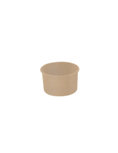 50 Pcs - Pot carton fibre de bambou - 120 ml, Diam: 7,5 cm, Hauteur: 5 cm