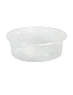 100 Pcs - Pot plastique PP translucide - 150 ml, Diam: 7 cm, Hauteur: 6,4 cm