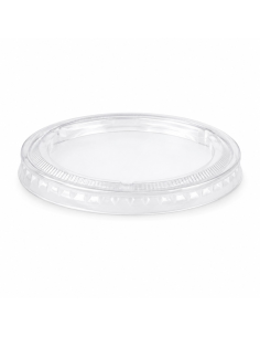 100 Pcs - Couvercle PET transparent - Diam: 7,4 cm x 0,8 cm