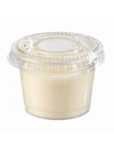 100 Pcs - Couvercle PET transparent - Diam: 7,4 cm x 0,8 cm 2