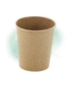 50 Pcs - Pot à soupe et glace kraft brun - Ø61 mm, Hauteur: 65 mm, sans plastique 2