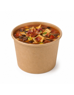 50 Pcs - Pot à soupe en carton kraft - Ø61 mm, Hauteur: 58 mm, sans plastique 2