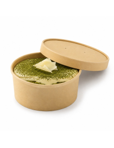 50 Pcs - Couvercle en carton kraft brun - Ø61 mm, Haut: 7,5 mm, sans plastique 2