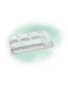 25 Pcs - Boîte repas plastique PET transparent - 5 compartiments, pratique et légère 2