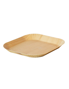 50 Pcs - Plateau decor bois clair laminé 105x105mm H12mm