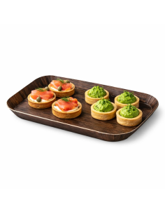50 Pcs - Plateau decor bois foncé laminé 168x127mm H15mm 2