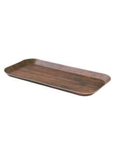 50 Pcs - Plateau decor bois foncé laminé 267x127mm H15mm