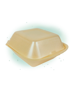 125 Pcs - Coquille plastique PSE jaune double - 13 x 13,2 cm, Hauteur: 6,8 cm 2